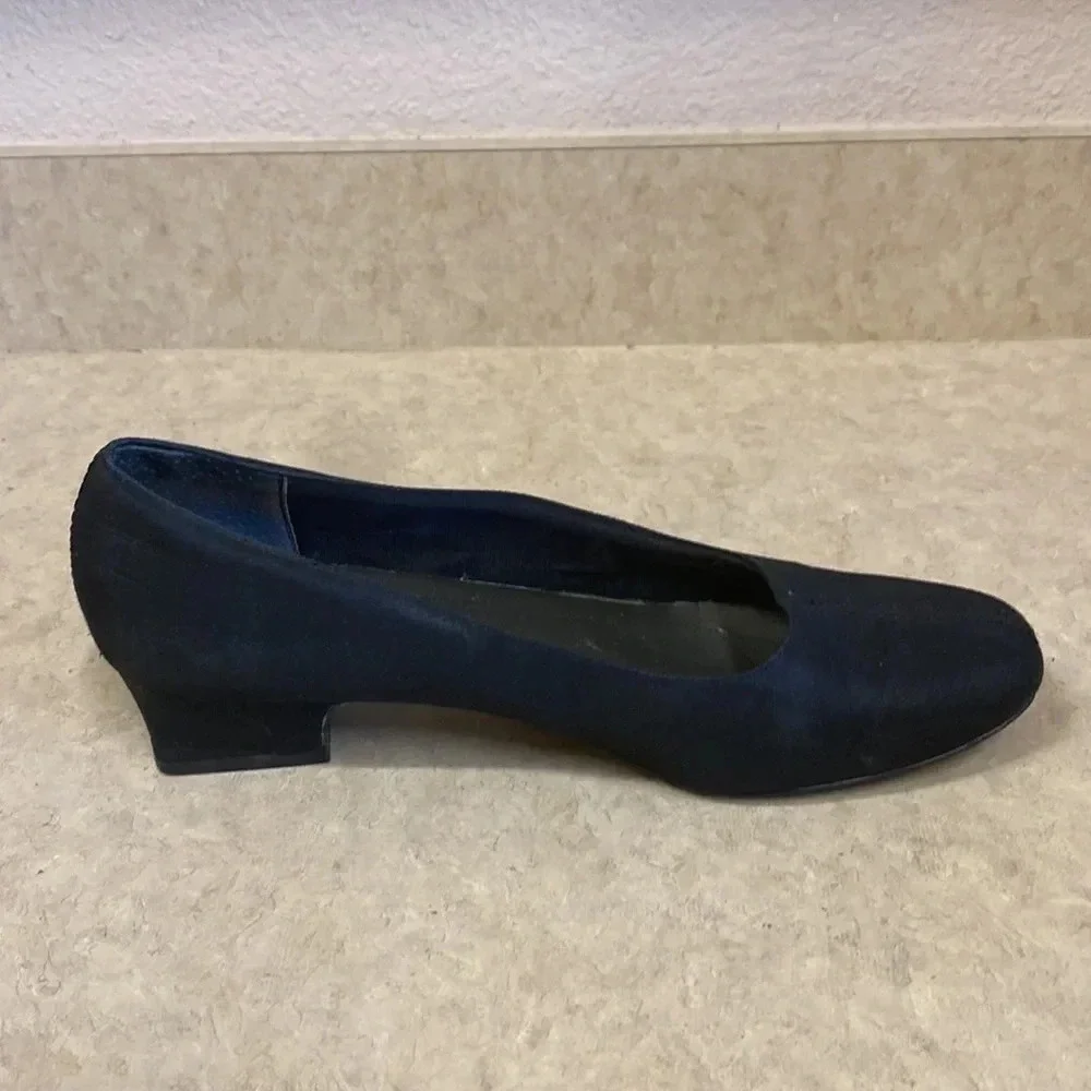 Trotters‎ Black Block Heeled Slip-on Wide Width Dress Shoe
